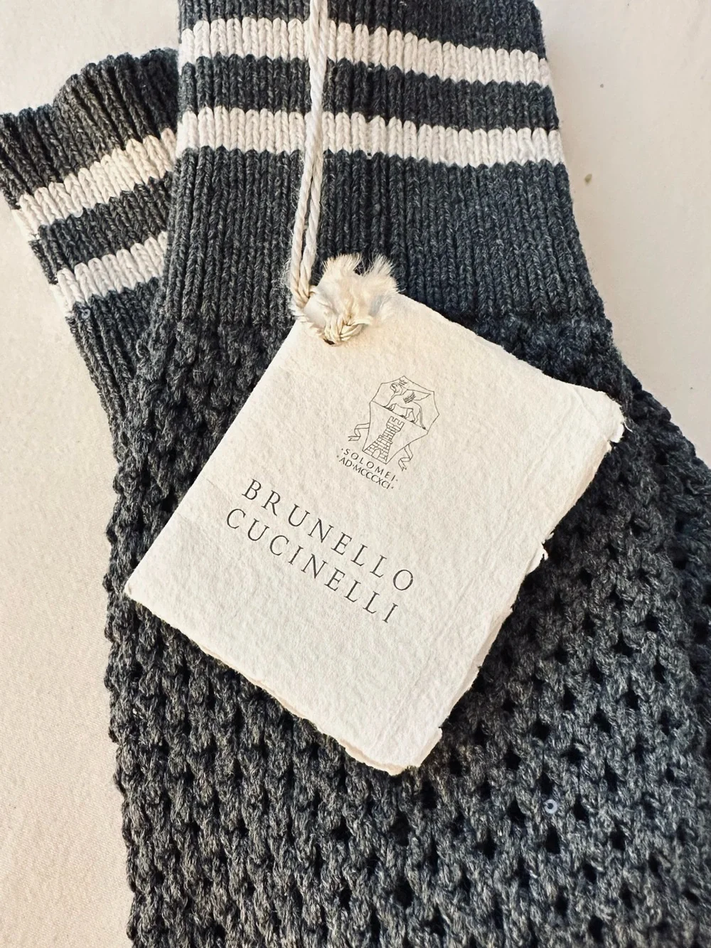 BRUNELLO CUCINELLI Sequin-Embellished Knit Socks
